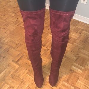 Berry Thigh High Boots
